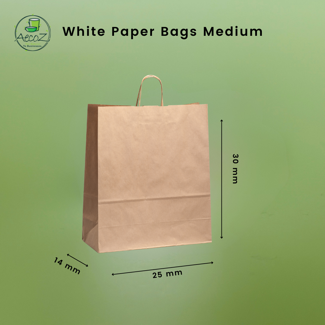 Kraft Paper Carry Bag Medium - Box