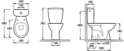 JACOB DELAFON BRIVE WC pods, S-traps JACOB DELAFON BRIVE WC pods, S-traps