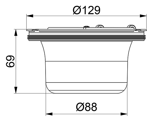 PURUS ūdens traps NOOD ar bloķēšanas gredzenu PURUS ūdens traps NOOD ar bloķēšanas gredzenu
