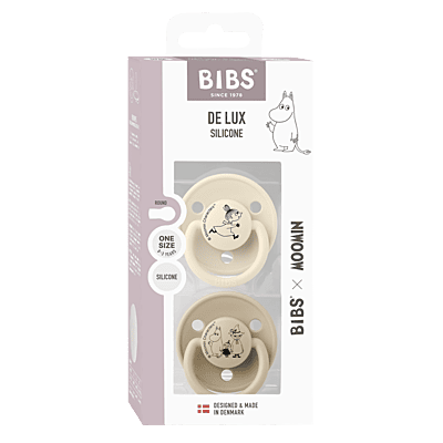 Bibs Moomins De Lux Little My 2 Pack Silicone Onesize Ivory/Vanilla