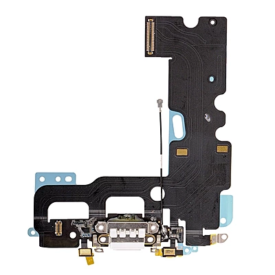 Genuine Apple iPhone 7 Plus - Replacement Lightning Charge Port Flex Assembly - Microphone - White - Original