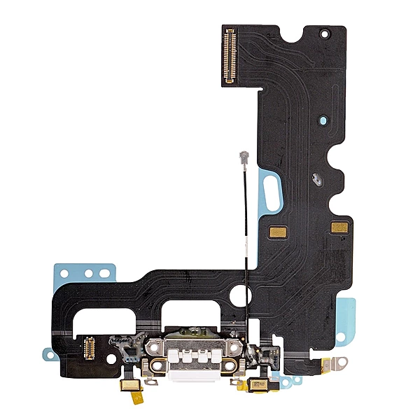 Genuine Apple iPhone 7 Plus - Replacement Lightning Charge Port Flex Assembly - Microphone - White - Original