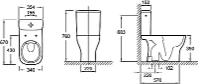 JACOB DELAFON STRUKTURA bezmalu WC pods, S-traps JACOB DELAFON STRUKTURA bezmalu WC pods, S-traps