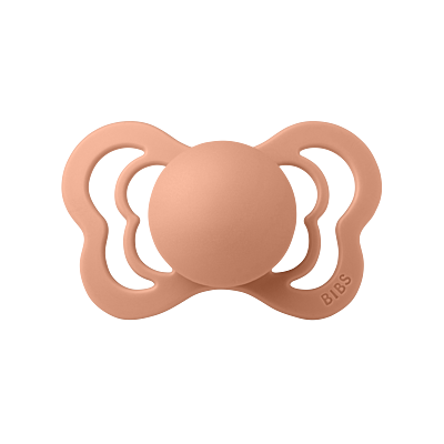 BIBS Pacifier Couture 2 PACK Latex Size 2 Peach/Woodchuck