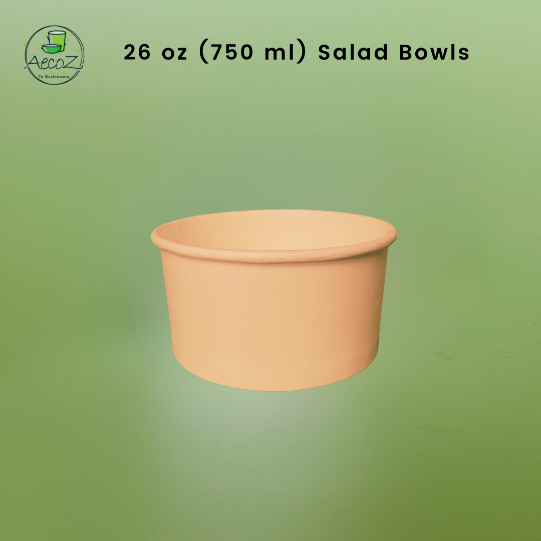 26 oz (750ml ) Kraft Salad Bowls - Box