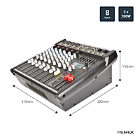 Citronic CSP-408 Compact Powered Mixer 8 input, 2x 200W