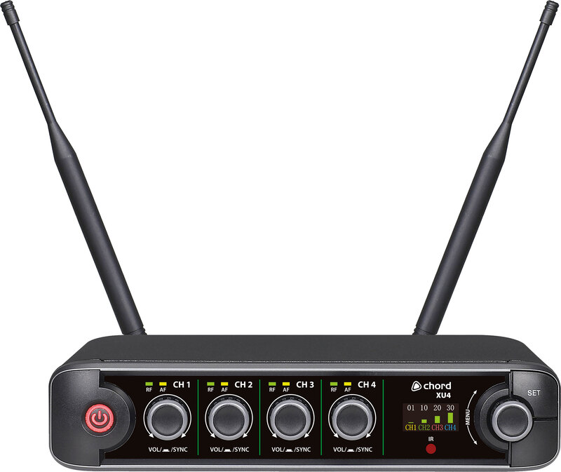 Chord XU4-H UHF Handheld Wireless Microphone System 4 Channel