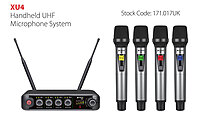 Chord XU4-H UHF Handheld Wireless Microphone System 4 Channel