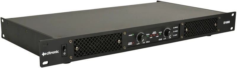 Citronic D1000 Class-D Power Amplifier 2x 500W /4 Ohms