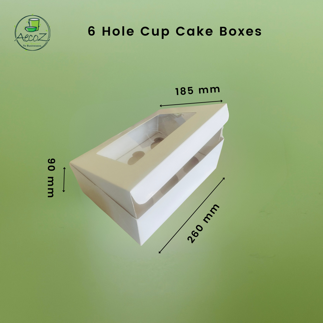 6 Hole Cup Cake Box - Box