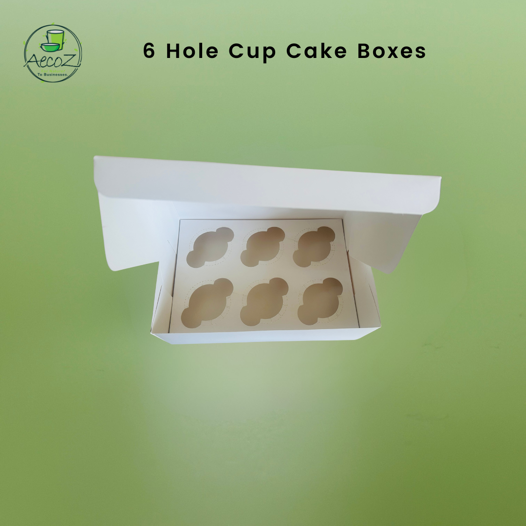 6 Hole Cup Cake Box - Box