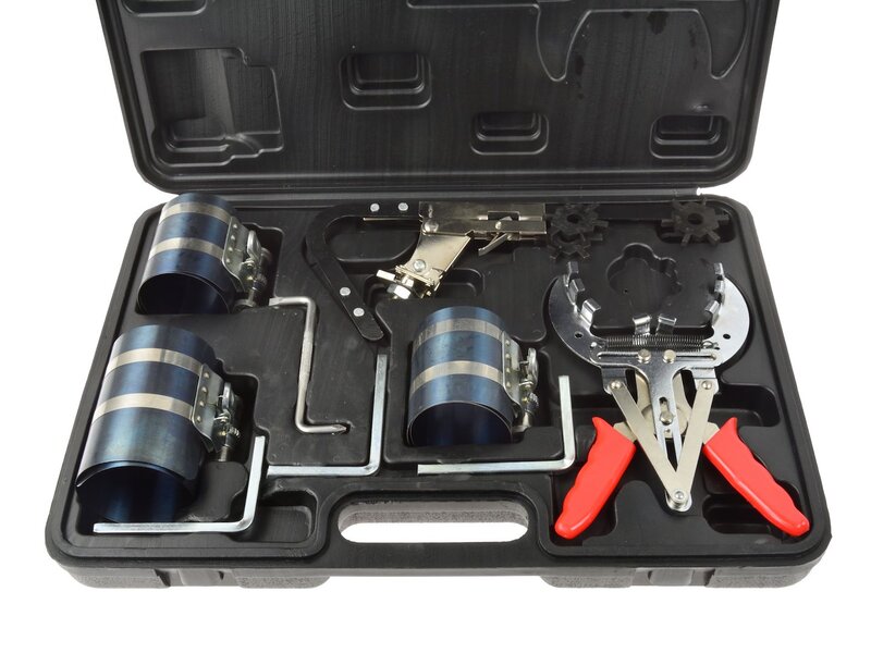 Piston Ring Compressor Tool Set with Ratchet Key 3", 3.5", 4" G02623