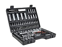 Socket Set with Ratchets, Adapters and Extensions 1/2 and 1/4 in. Drive 108 pcs G10151 HEIDMANN