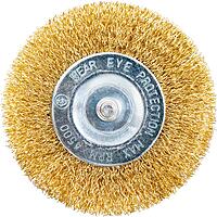 Brass Crimped Wire Wheel Brush 100mm x 6mm RICHMANN C4317