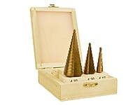 Step drill set 3pcs 4-12 4-20 4-32 G38502 GEKO Step drill set 3pcs 4-12 4-20 4-32 G38502 GEKO