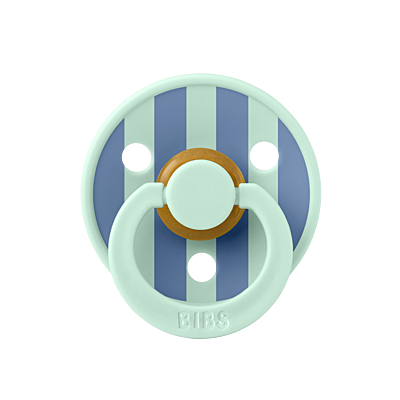 BIBS Pacifier Studio Colour 2 PACK Block Latex Size 1 Nordic Mint Petrol Mix