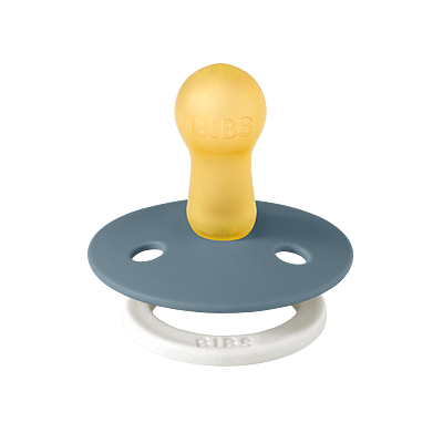 BIBS Pacifier Colour 2 PACK Latex Size 2 Petrol GLOW/Deep Space GLOW