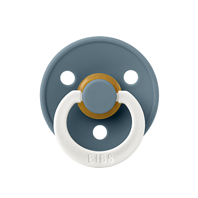 BIBS Pacifier Colour 2 PACK Latex Size 2 Petrol GLOW/Deep Space GLOW