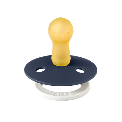 BIBS Pacifier Colour 2 PACK Latex Size 2 Petrol GLOW/Deep Space GLOW