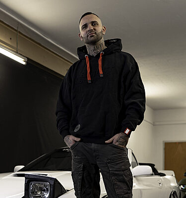 Hoodie Motorsport Oversize Schwarz Hoodie Motorsport Oversize Schwarz