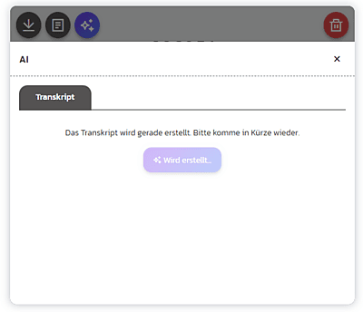 KI Add-on #1 - Transkription von Audio + Video KI Add-on #1 - Transkription von Audio + Video