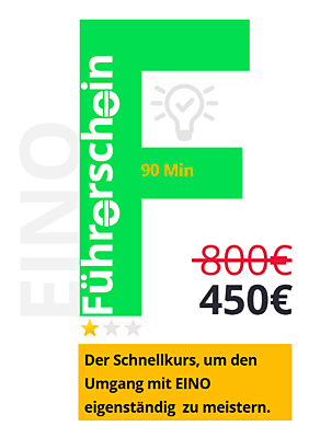 EINO Führerschein - 90 Minuten Kompakt-Coaching inkl. 5 Add-ons + 10GB Cloudspeicher