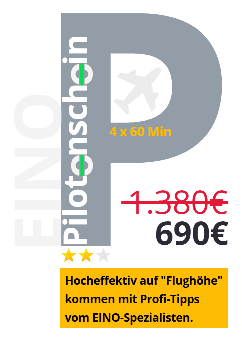 EINO Pilotenschein - 4 x 60 Minuten Intensiv-Coaching inkl. 5 Add-ons + 2 weitere Nutzer + 50GB EINO Pilotenschein - 4 x 60 Minuten Intensiv-Coaching inkl. 5 Add-ons + 2 weitere Nutzer + 50GB