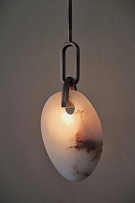 The Alabaster Pebble Pendant The Alabaster Pebble Pendant