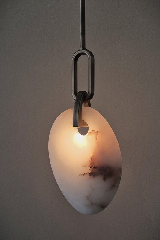 The Alabaster Pebble Pendant The Alabaster Pebble Pendant