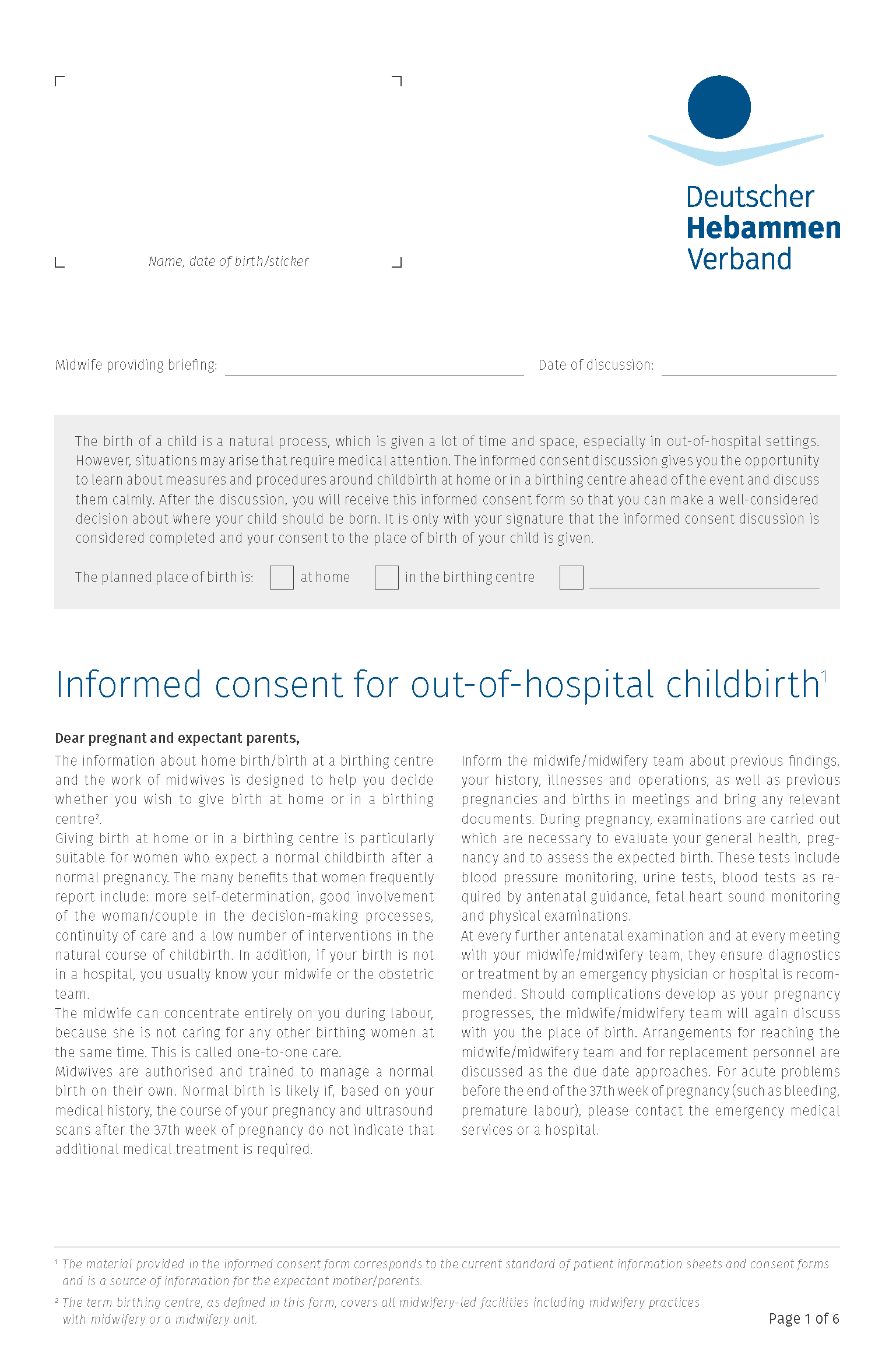 6028 Aufklärungsbogen und Einwilligungserklärung (Nur für Mitglieder) 6028 Aufklärungsbogen und Einwilligungserklärung (Nur für Mitglieder)