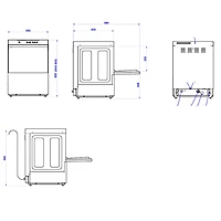 Lavavasos Línea Easy GES-500 B Apertura Frontal con Bomba