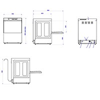 Lavavasos Línea Easy GES-500 B Apertura Frontal con Bomba