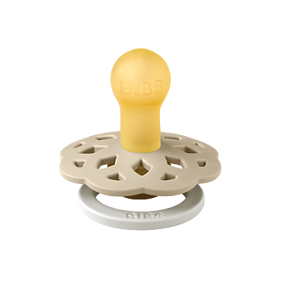 BIBS Pacifier Boheme Latex Size 1 Vanilla GLOW