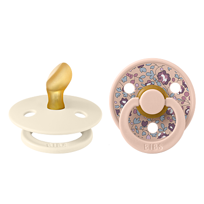 BIBS x Liberty Pacifier Colour 2 PACK Eloise Latex Size 1 Anatomical Blush Mix