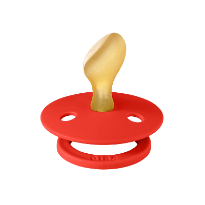 BIBS Pacifier Colour Latex Size 2 Anatomical Candy Apple