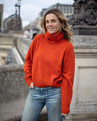 Tour de cou Cachemire - Orange Brulé Tour de cou Cachemire - Orange Brulé