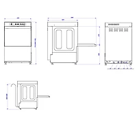 Lavavasos Línea Easy GES-400 B Cestas 40x40