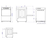 Lavavasos Línea Easy GES-400 B Cestas 40x40