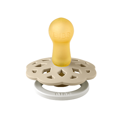 BIBS Pacifier Boheme Latex Size 2 Vanilla GLOW