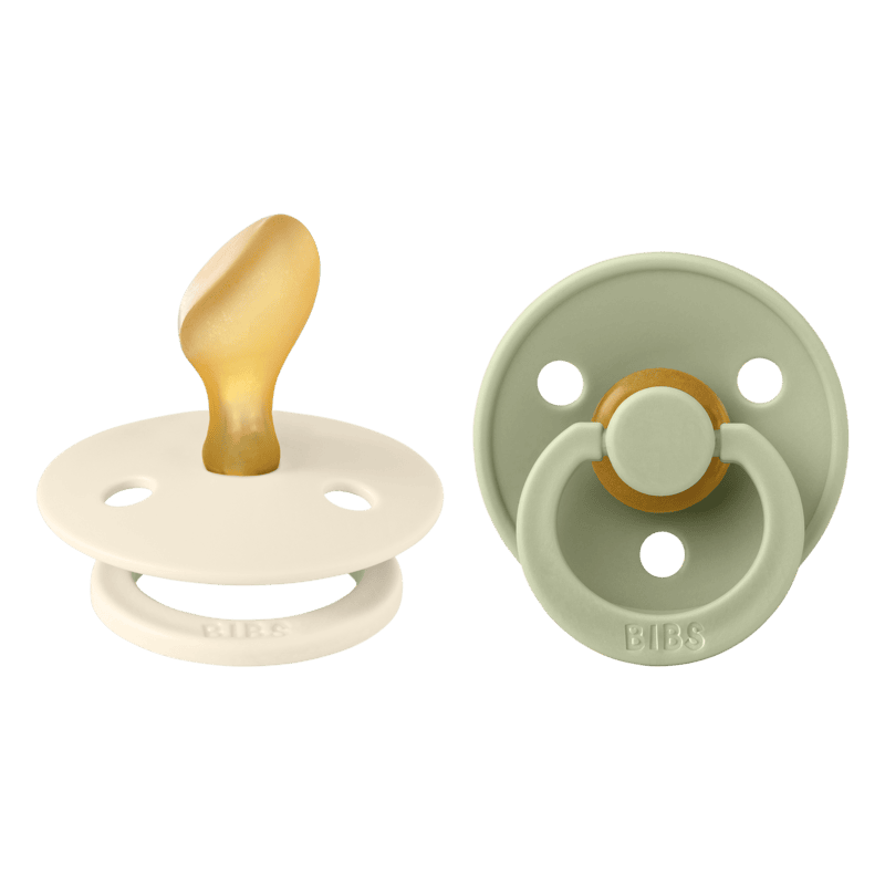 Bibs Colour 2 Pack Latex Size 2 Anatomical Ivory/Sage Bibs Colour 2 Pack Latex Size 2 Anatomical Ivory/Sage