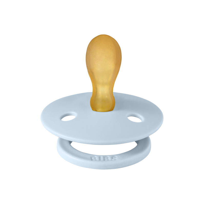 BIBS Pacifier Colour Latex Size 2 Symmetrical Baby Blue