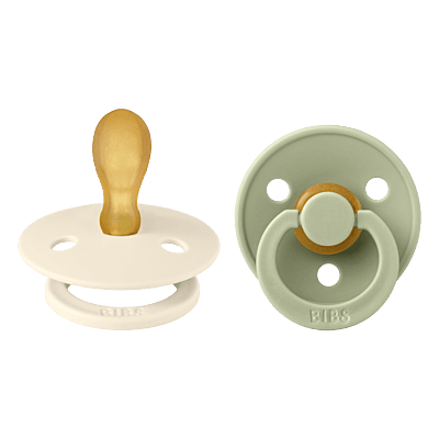 Bibs Colour 2 Pack Latex Size 2 Symmetrical Ivory/Sage