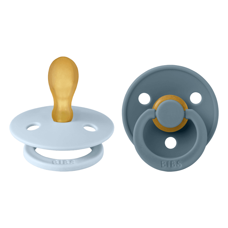 Bibs Colour 2 Pack Latex Size 2 Symmetrical Baby Blue/Petrol