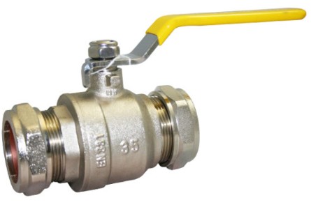 Brass Ball Valve Gas Approved - Compression Ends