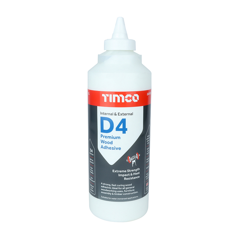 TIMCO Premium Internal & External D4 Wood Adhesive 1L Bottle