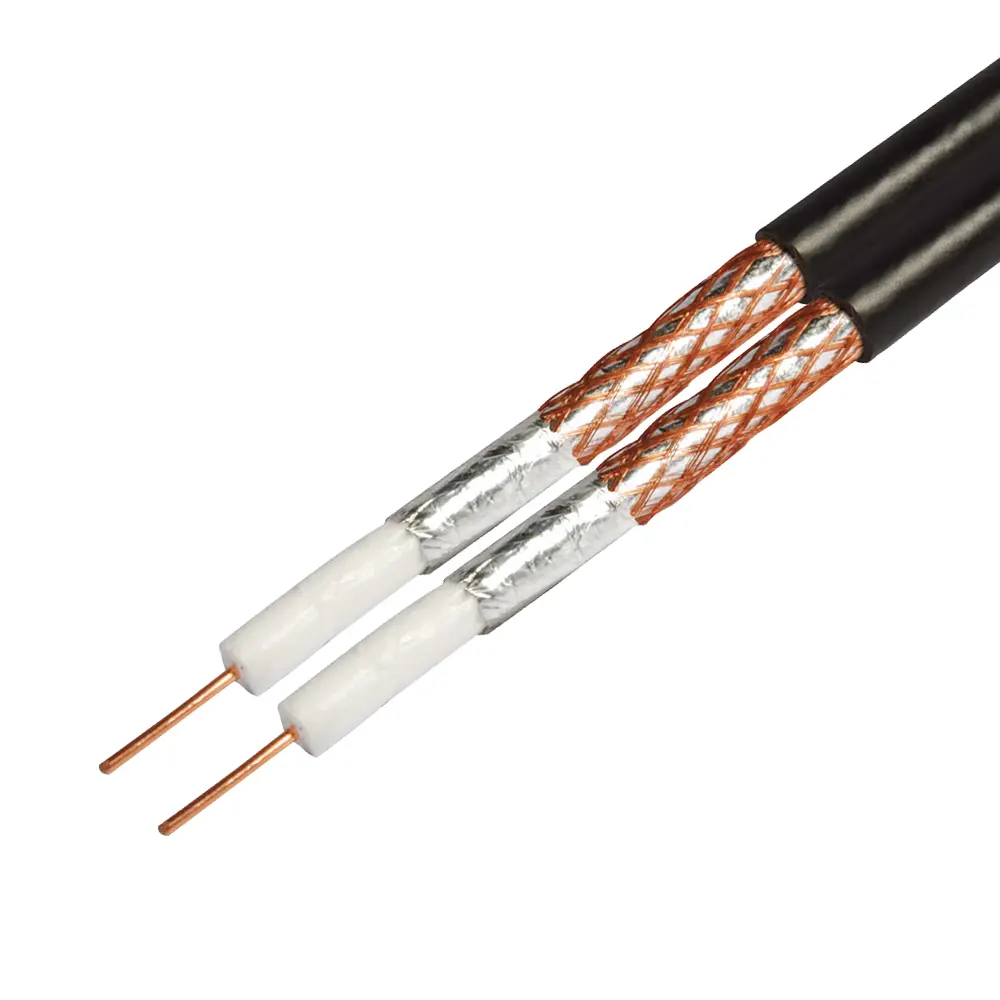 RG6 Twin Coaxial Cable Black 125m