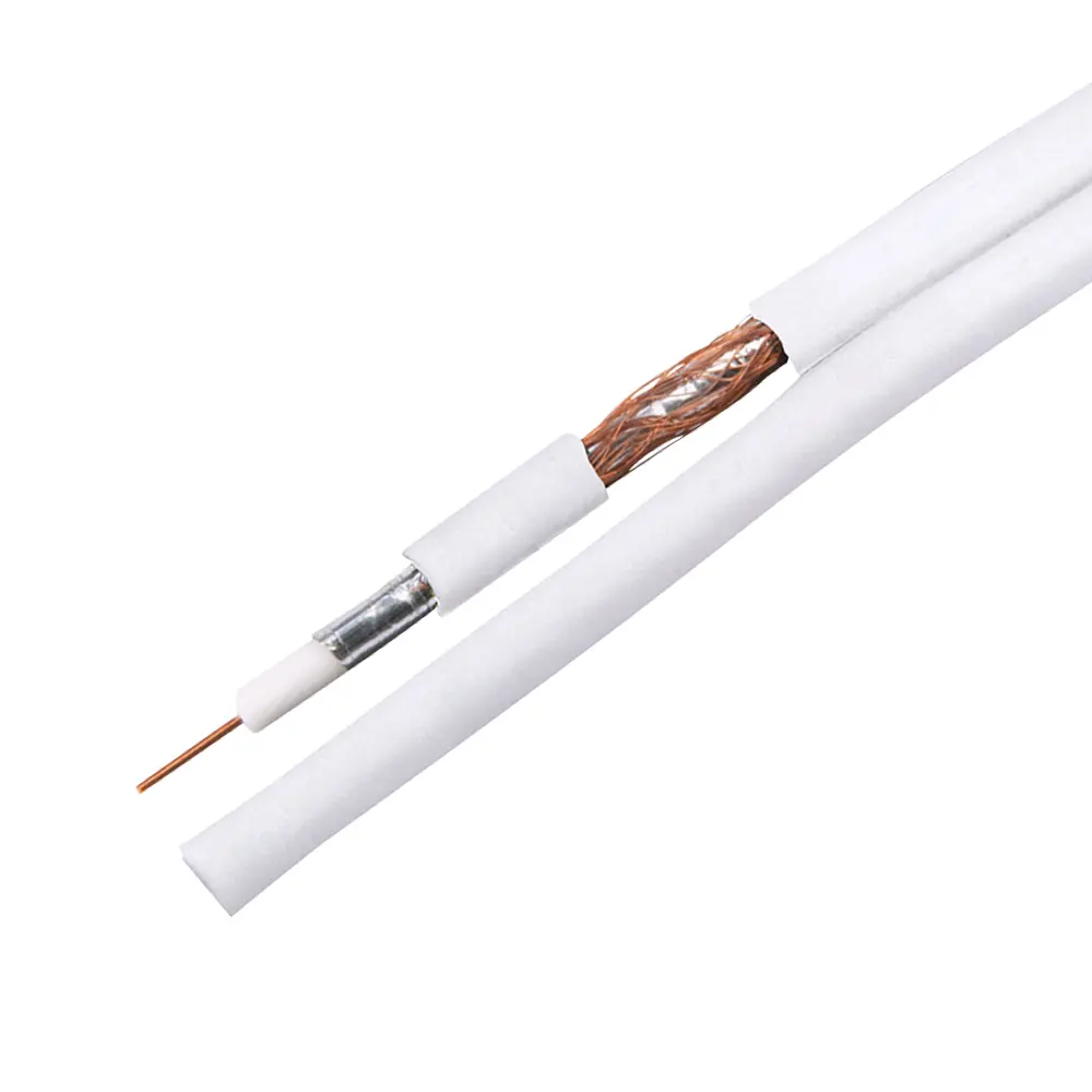 CCS Coaxial Shotgun Satellite Cable White 100m
