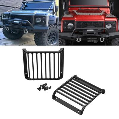 1 Pair RC Crawler Defender TRX4 Landrover Metal Front Headlight Grille Guard 1 Pair RC Crawler Defender TRX4 Landrover Metal Front Headlight Grille Guard