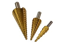 Step drill set 3pcs 4-12 4-20 4-32 G38502 GEKO Step drill set 3pcs 4-12 4-20 4-32 G38502 GEKO