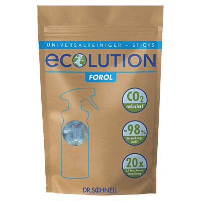 ECOLUTION FOROL STICKS | Pulverförmiger Universalreiniger | Beutel à 20 Sticks